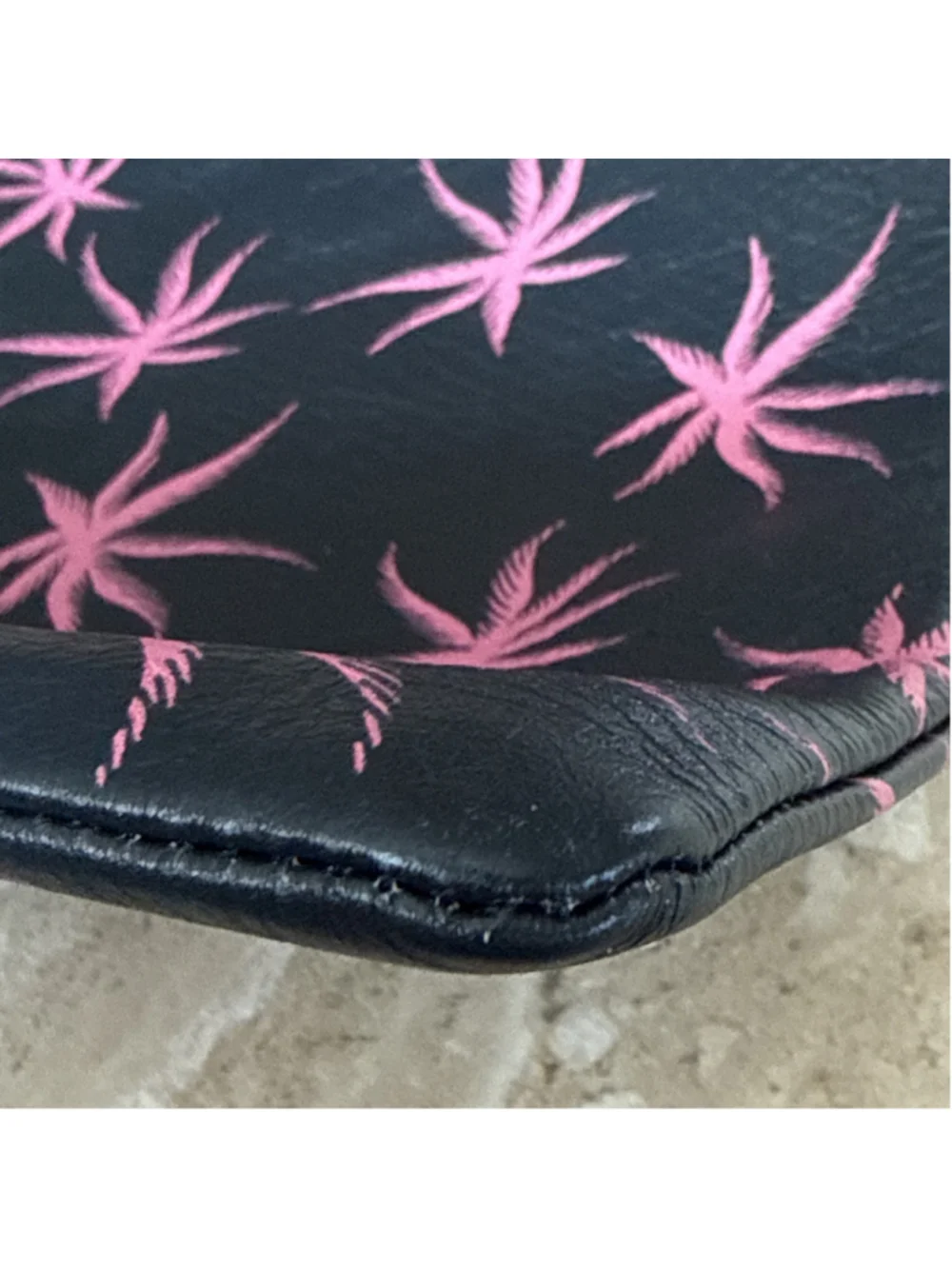 Marc Jacobs Leather Pouch Tablet Pink Navy Make Up Case (11X8 Inches)